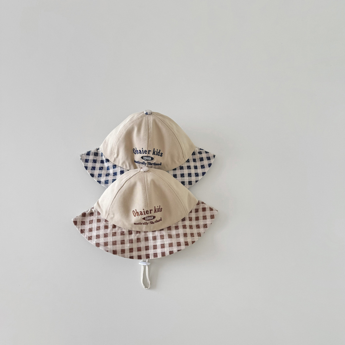 文青格子 漁夫帽