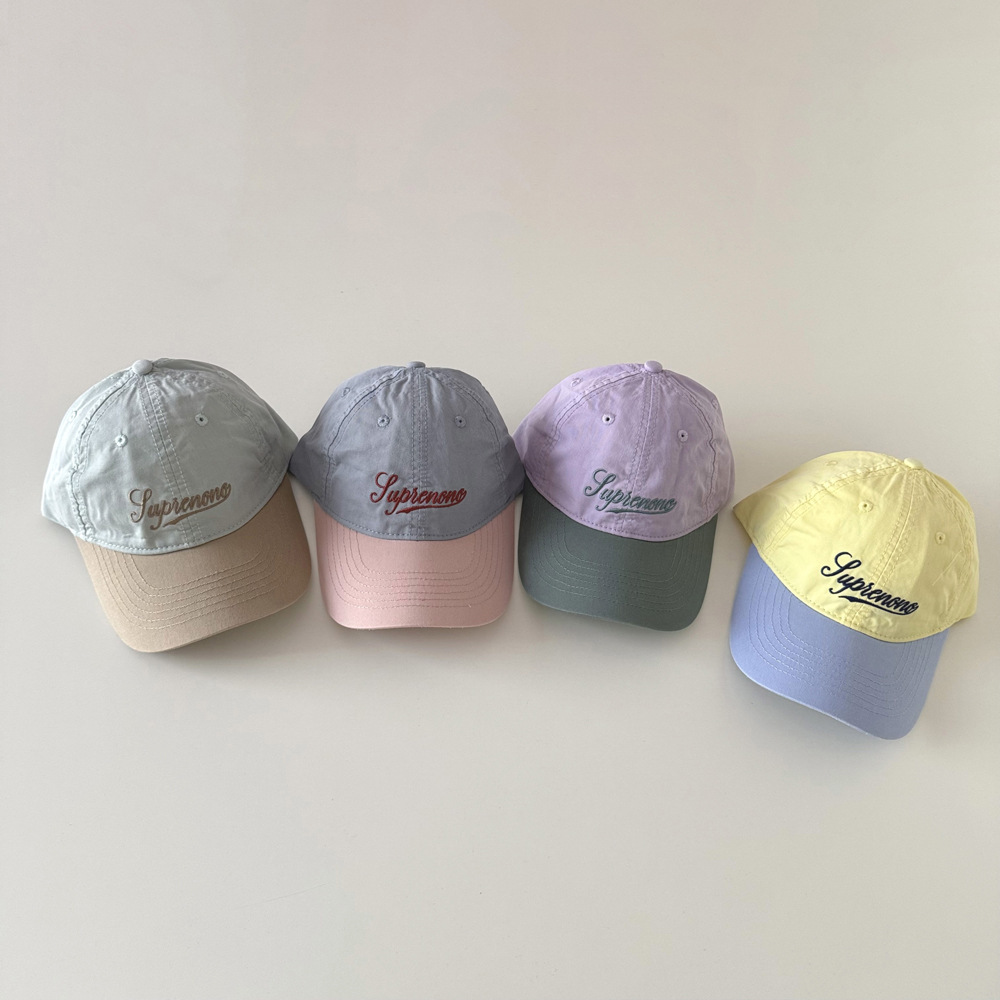 甜系拼接 鴨舌帽