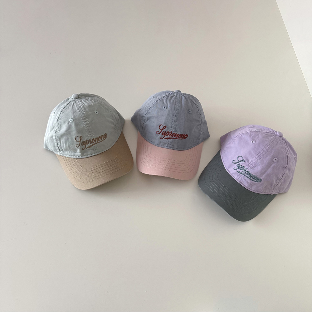 甜系拼接 鴨舌帽