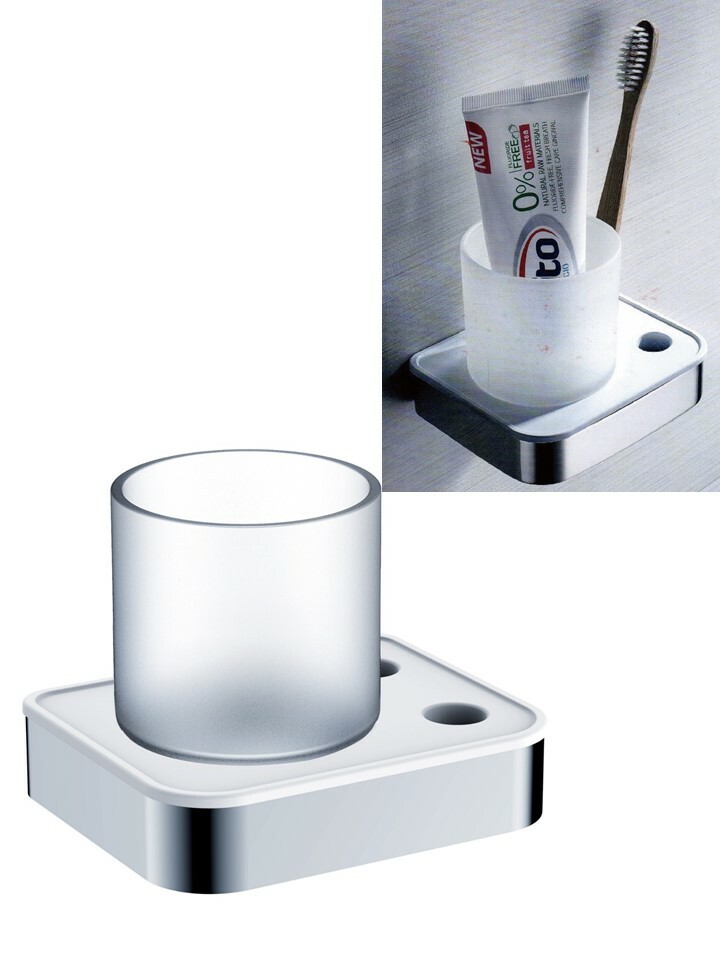 B1D-11005不銹鋼杯架+牙刷架