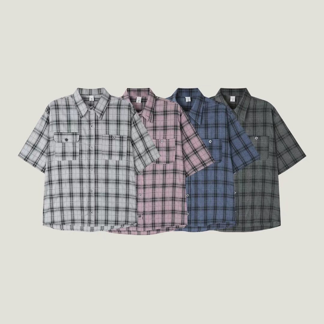 正韓➸復古格紋襯衫