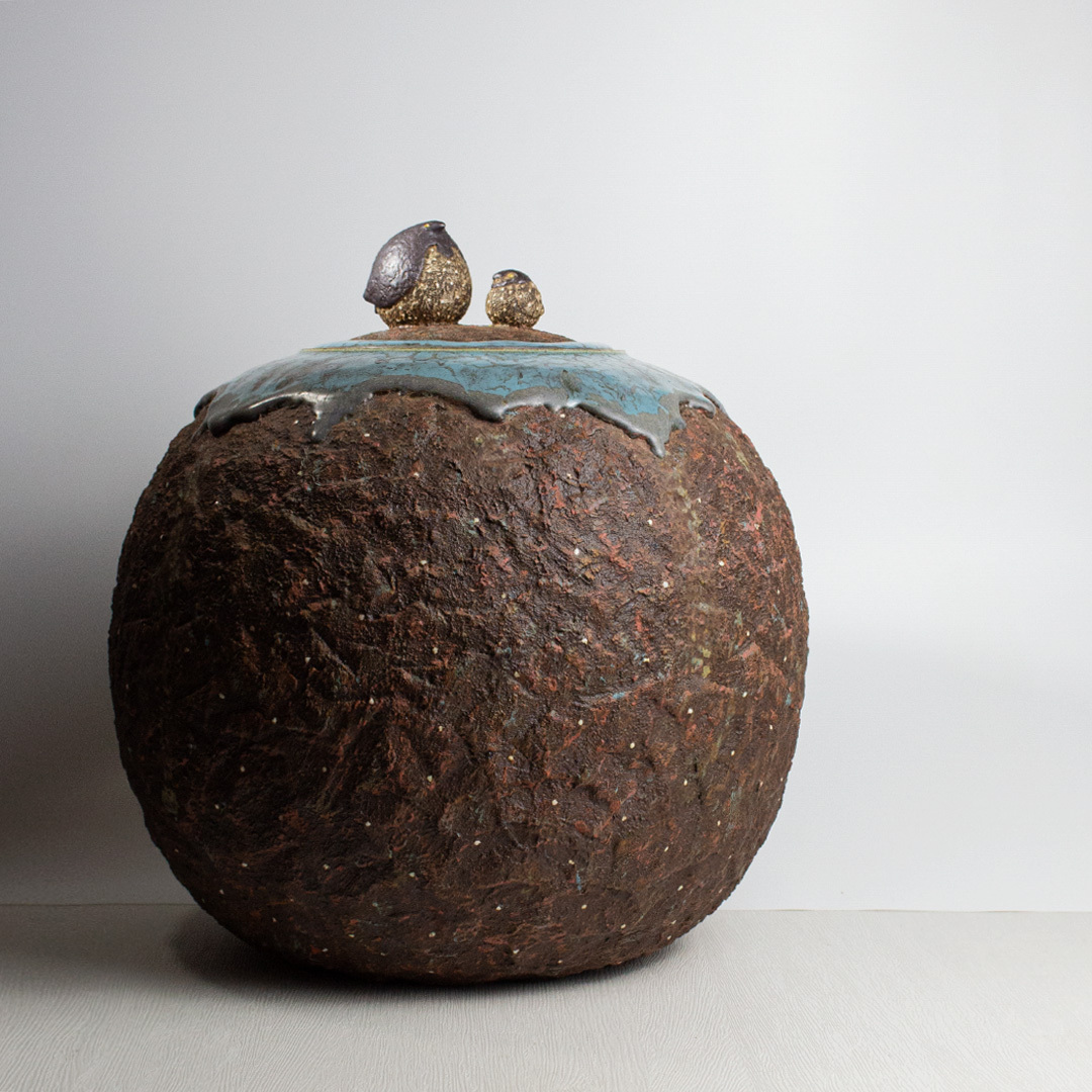 原礦手作鳥雕茶葉罐