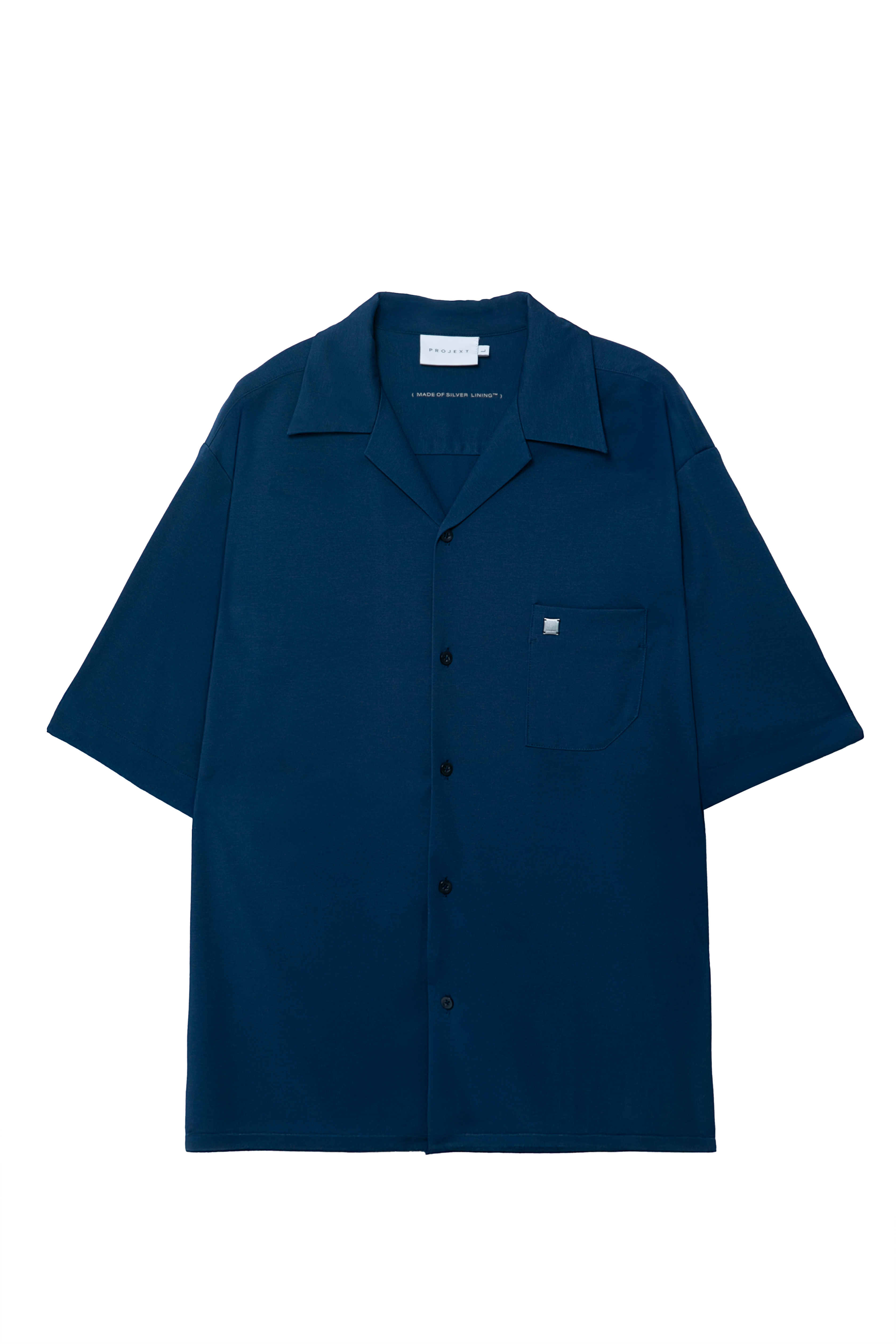 絲感短袖襯衫 Silk Halfsleeve-深海藍