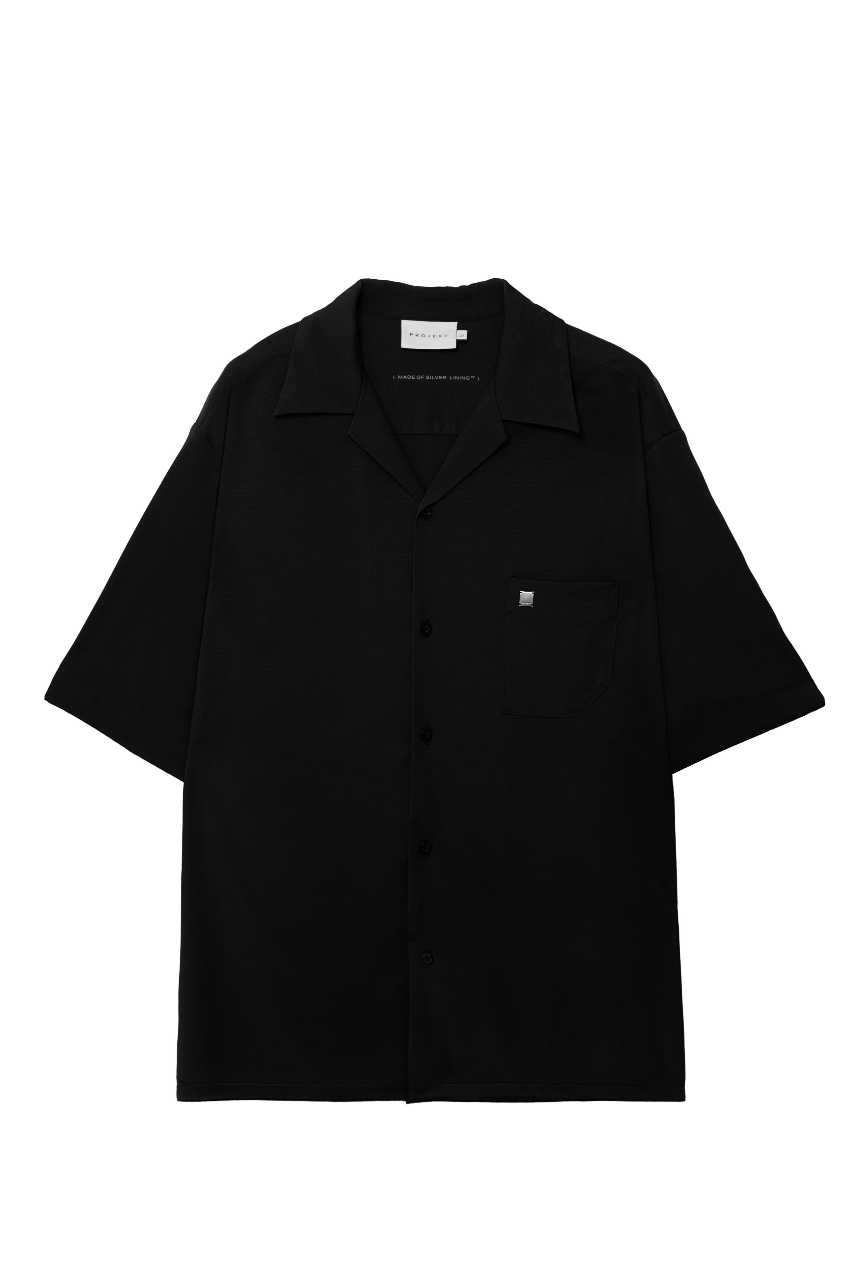 絲感短袖襯衫 Silk Halfsleeve-經典黑