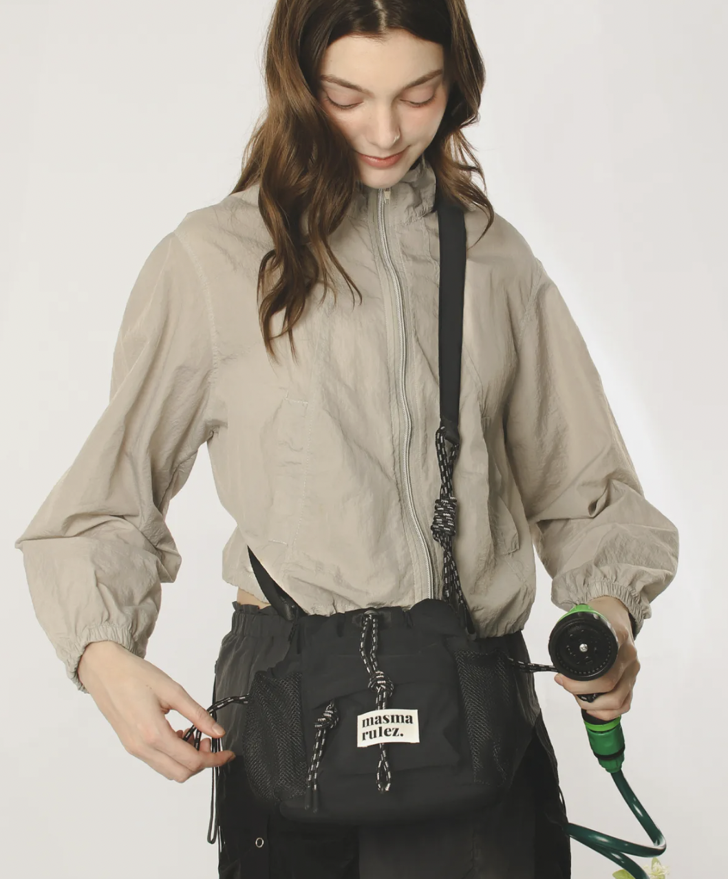 ★ masmarulez★ Nylon rope mini cross bagBlack 5014258810 韓國MASMARULEZ Nylon rope mini cross bag