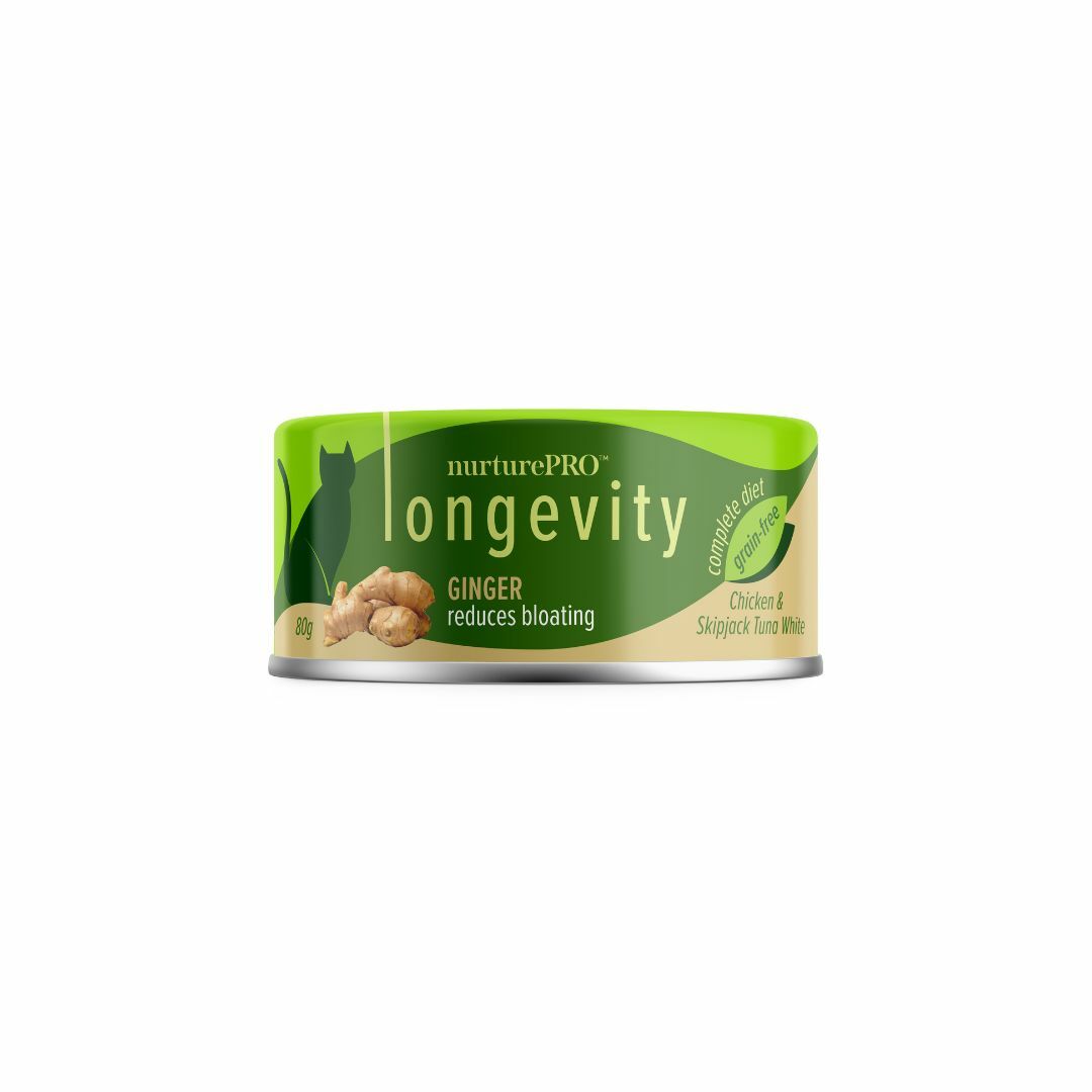 (VIP) Longevity 綠茶肉絲 生薑健胃主食罐 80g (Exp:Sep-2027)
