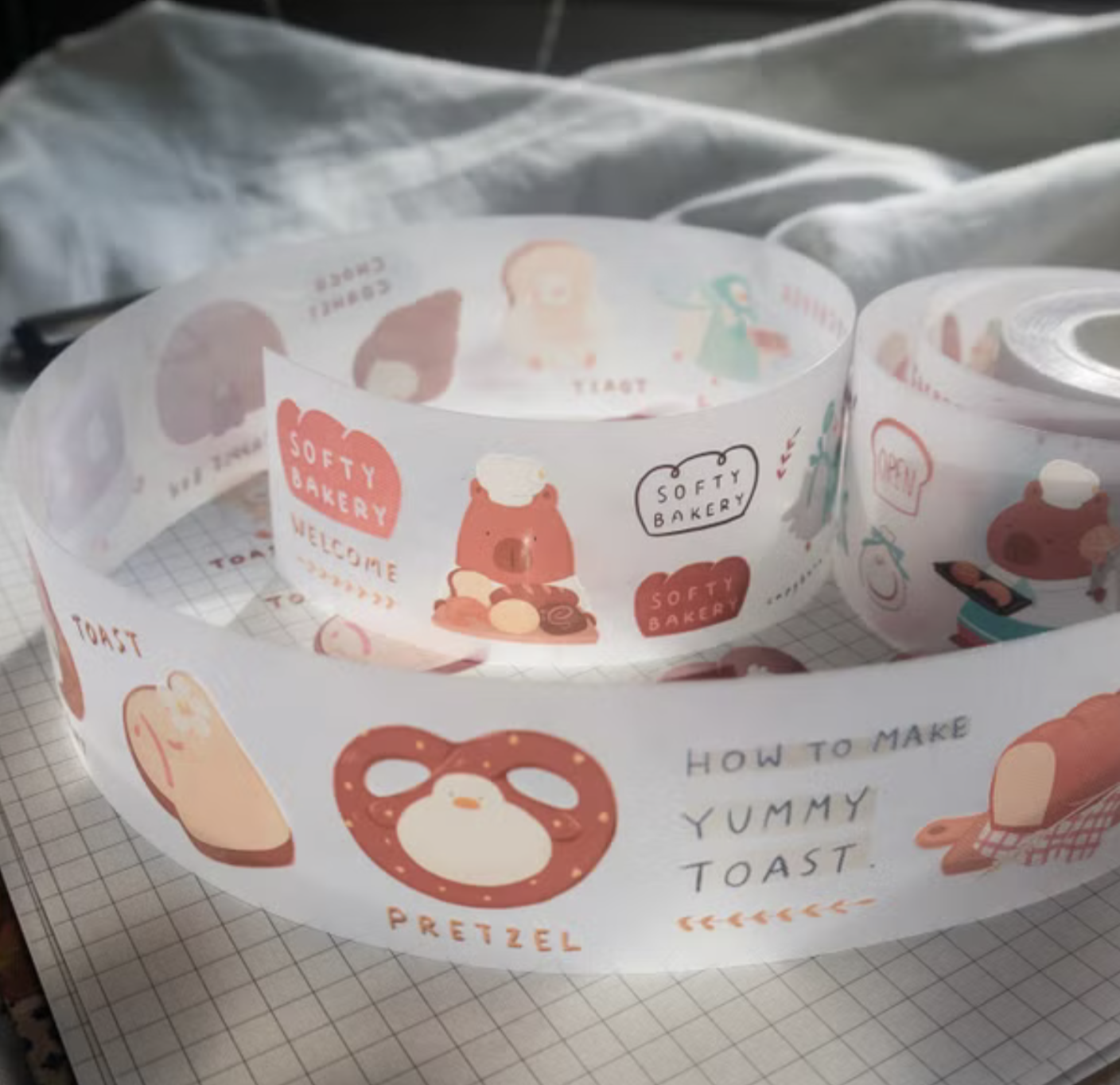 米乾｜SOFTY BAKERY 霧面PET膠帶