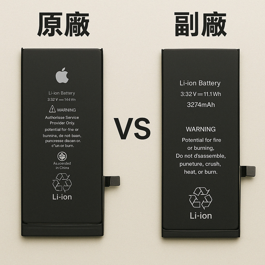 iphone原廠副廠電池比較