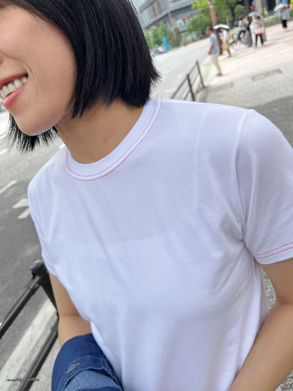 正韓經典車線質感素T (白)