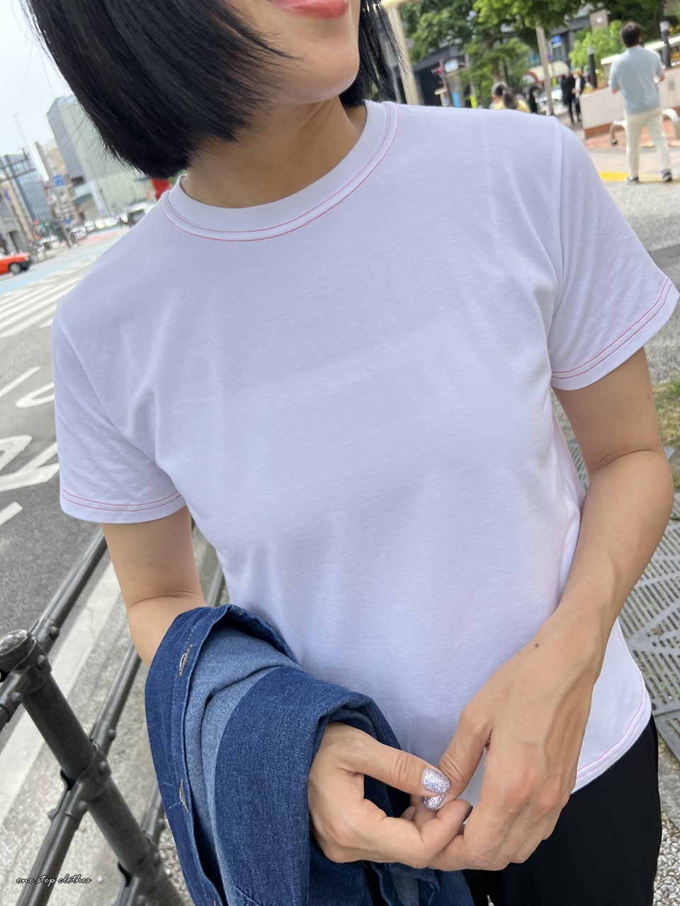 正韓經典車線質感素T (白)