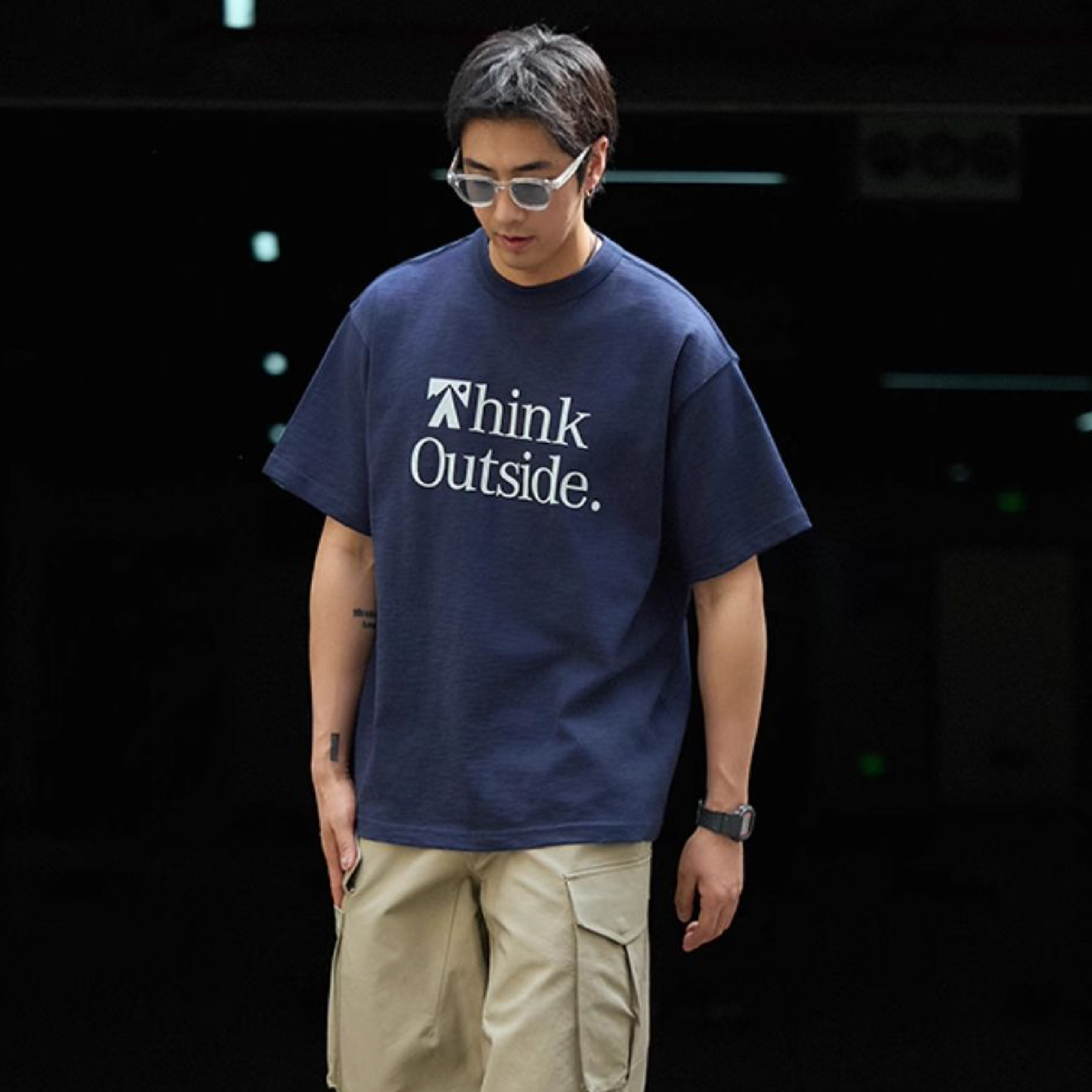 TANOXI Slub Cotton Graphic Tee 竹節棉印花短Tee [TNX-T302]