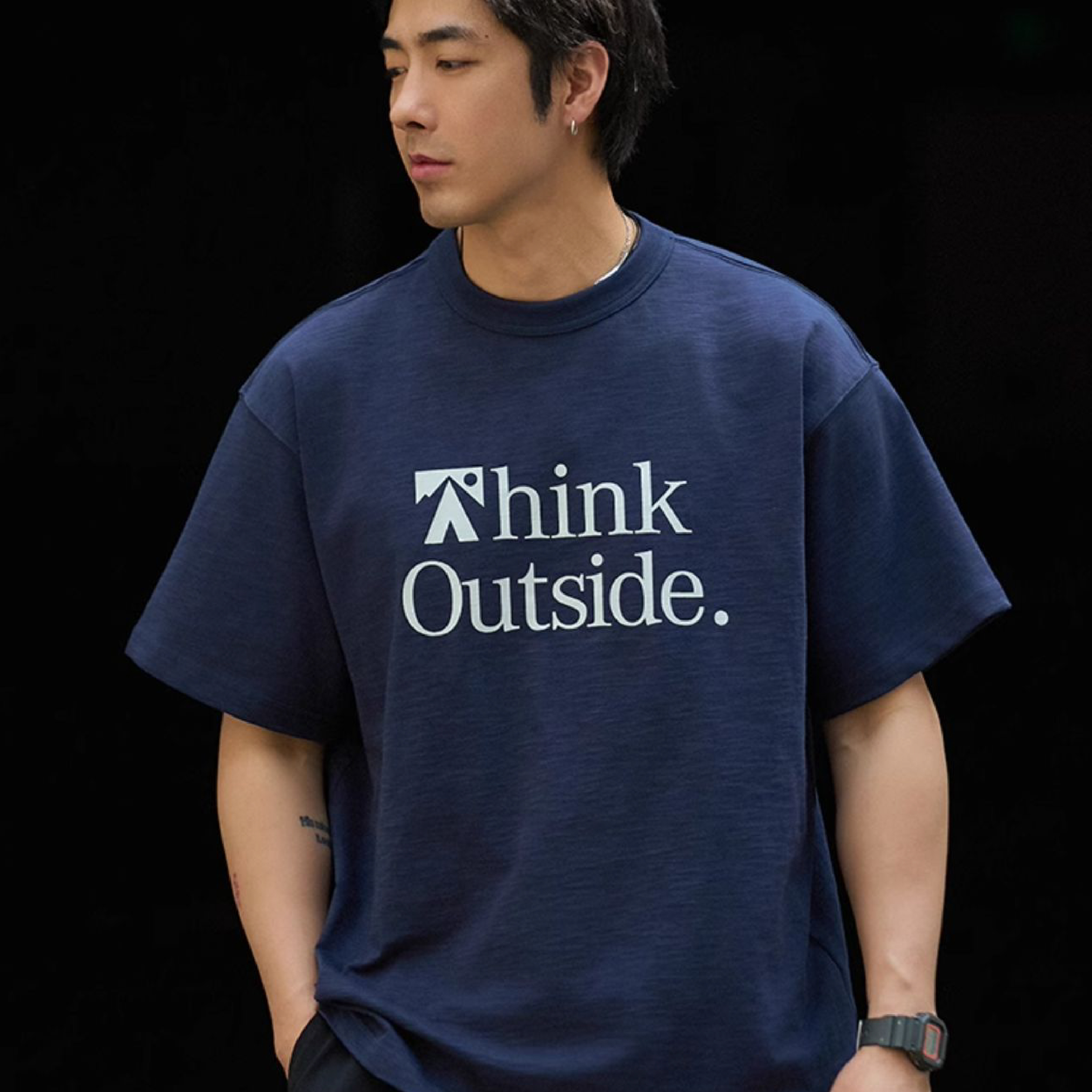 TANOXI Slub Cotton Graphic Tee 竹節棉印花短Tee [TNX-T302]