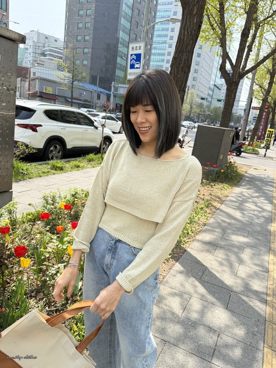 正韓奶茶微恬紗質兩件式上衣組