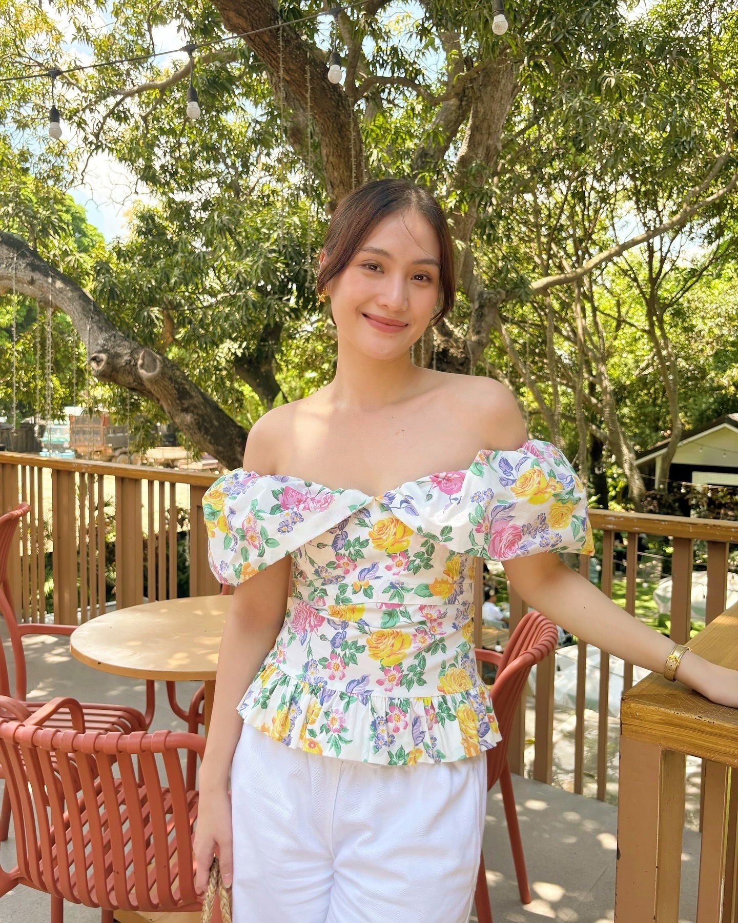 River Floral Poplin Top