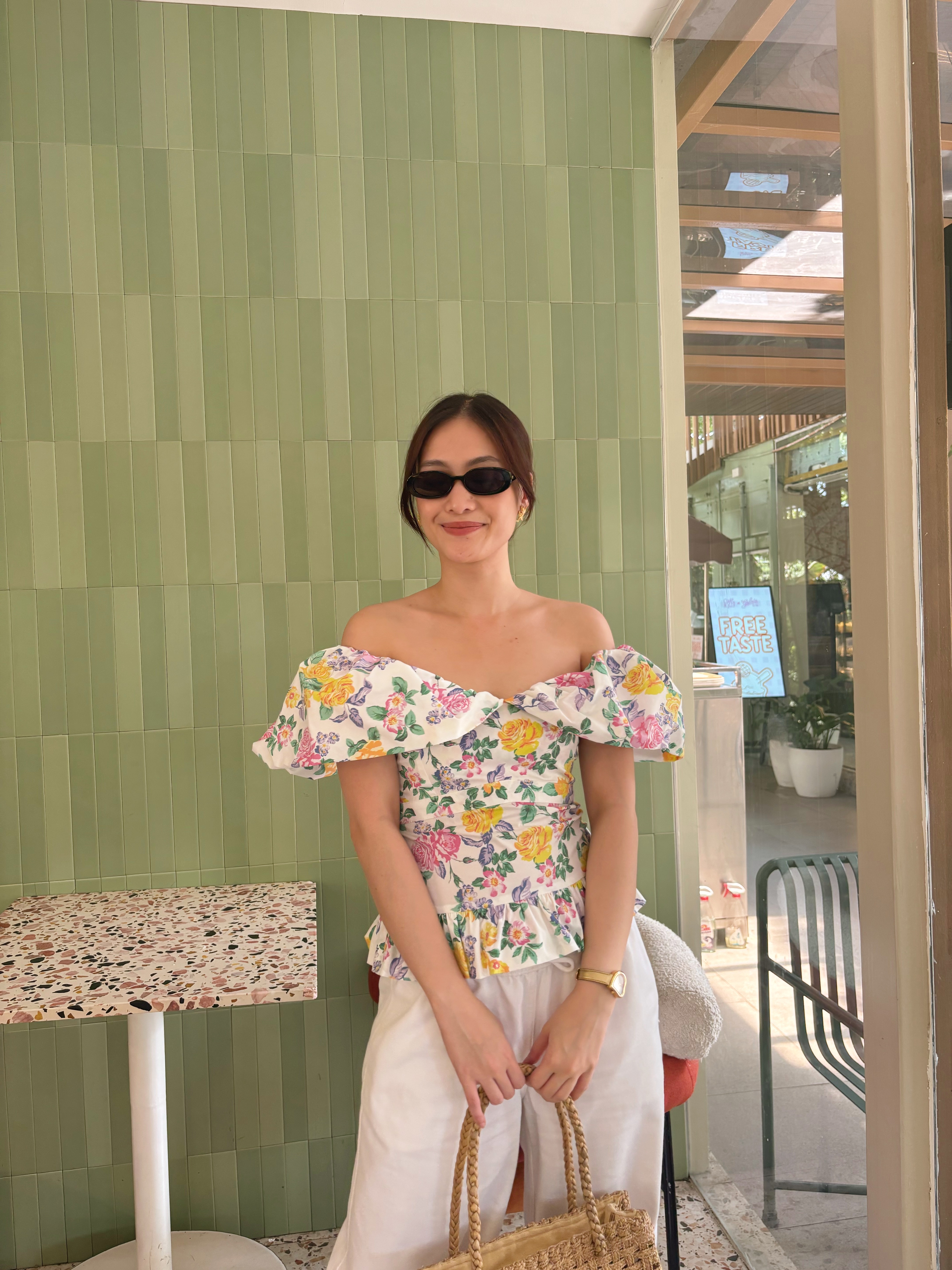 River Floral Poplin Top