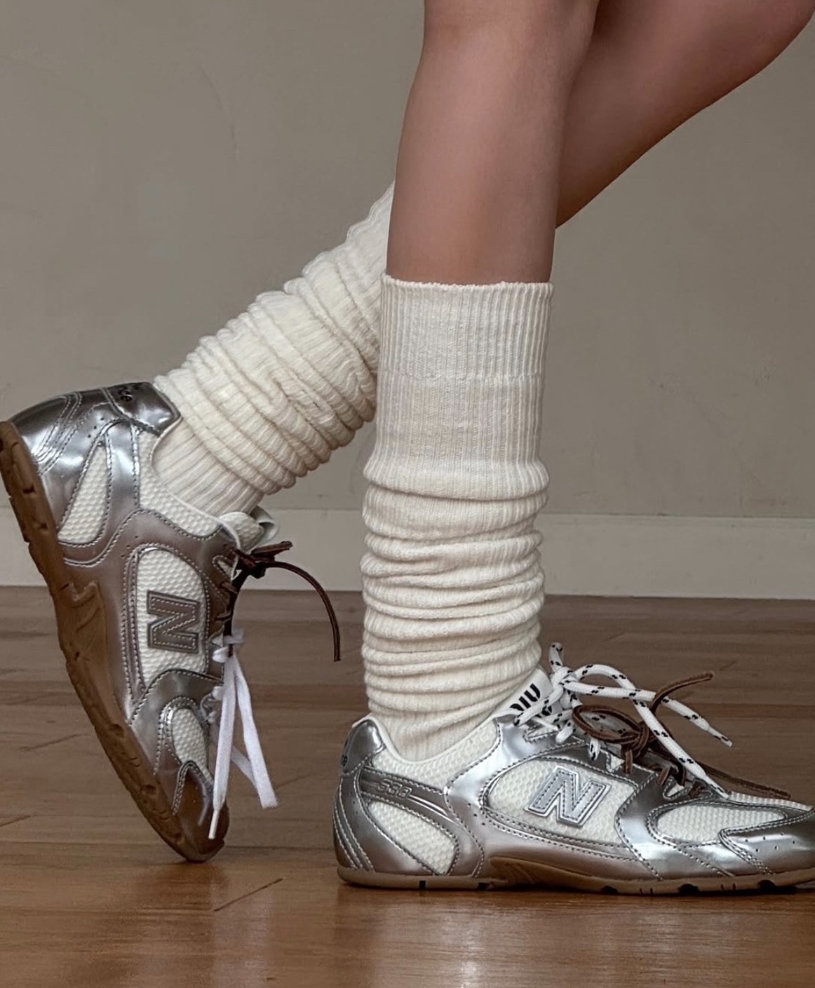 New Balance x Miu Miu 新年聯名 530 SL 銀色女鞋