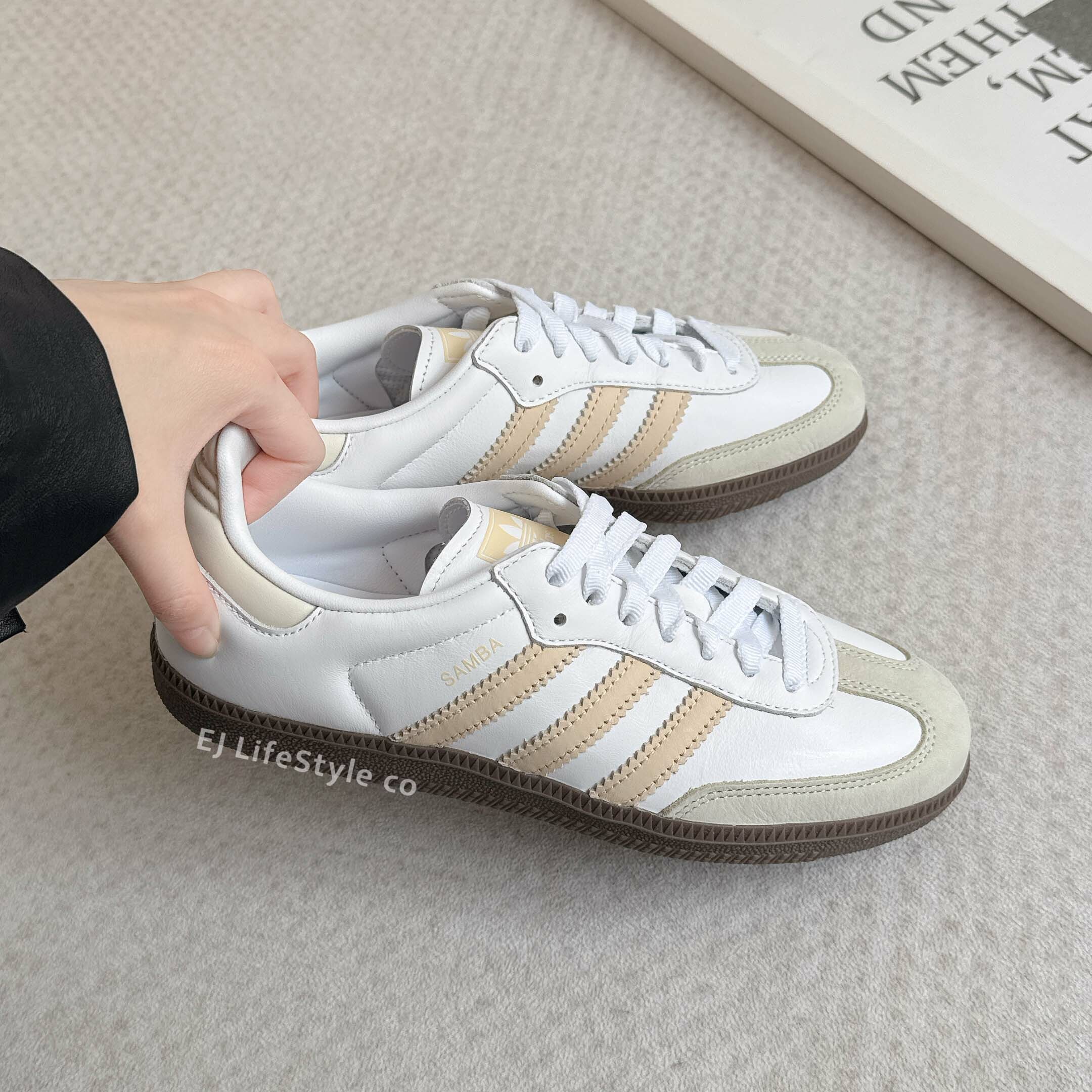 ADIDAS SAMBA OG 奶黃色 小雞黃 奶油色 米色 白色 焦糖底 女鞋 JH7300 / 預購