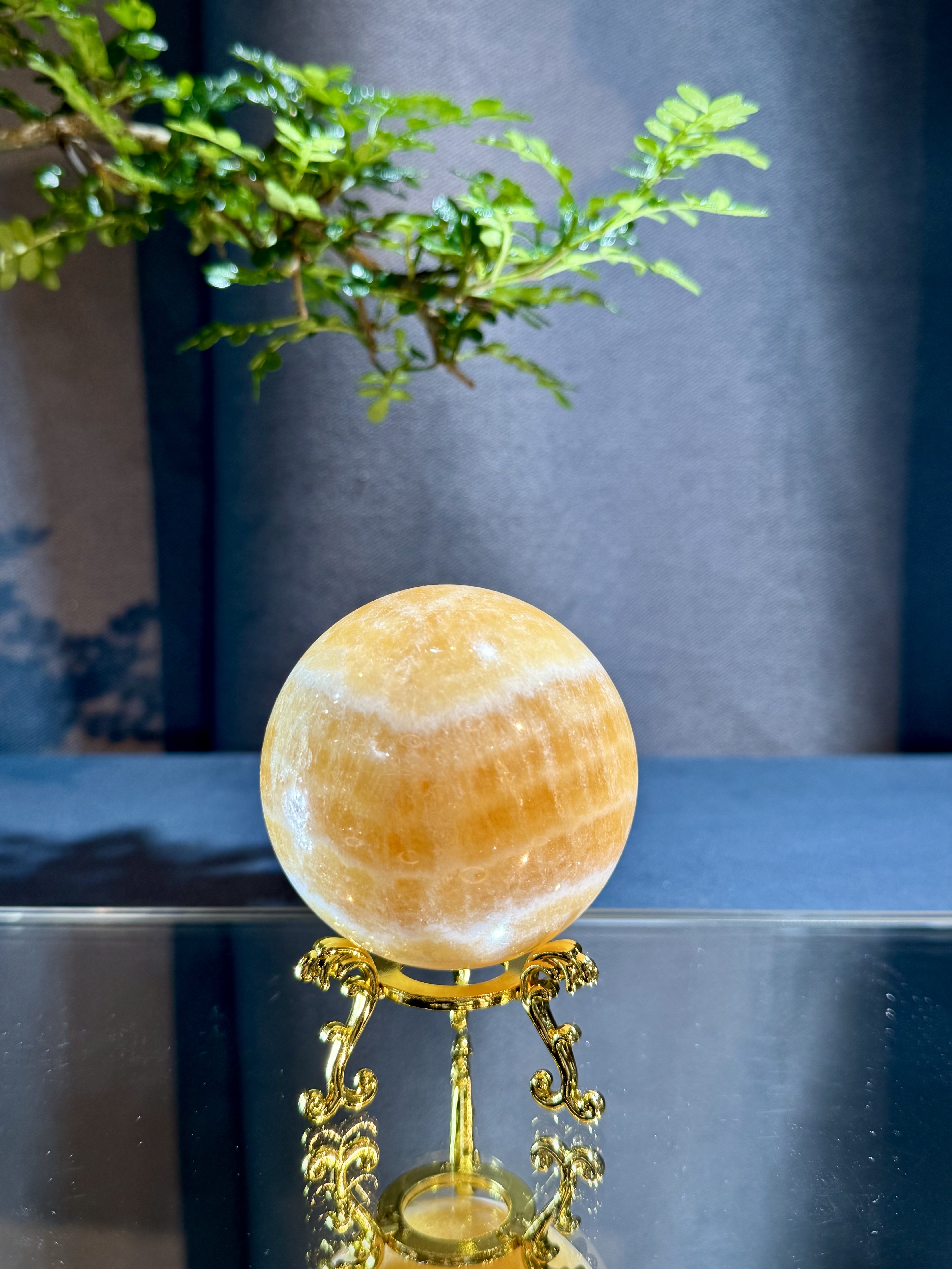 千層方解石波波擺件 8310