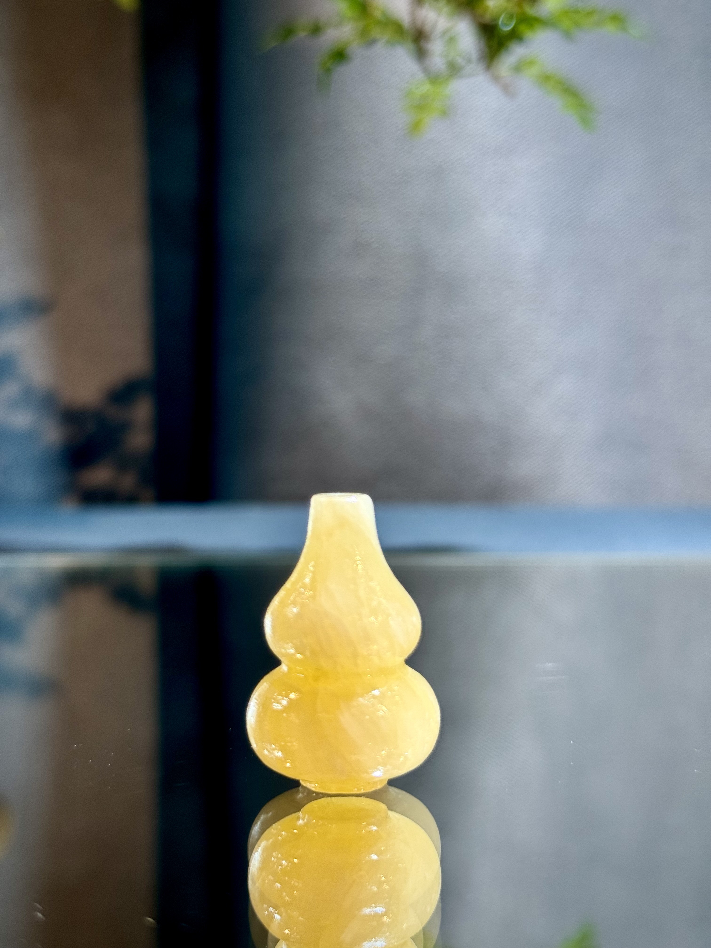 黃方解石葫蘆擺件 8313