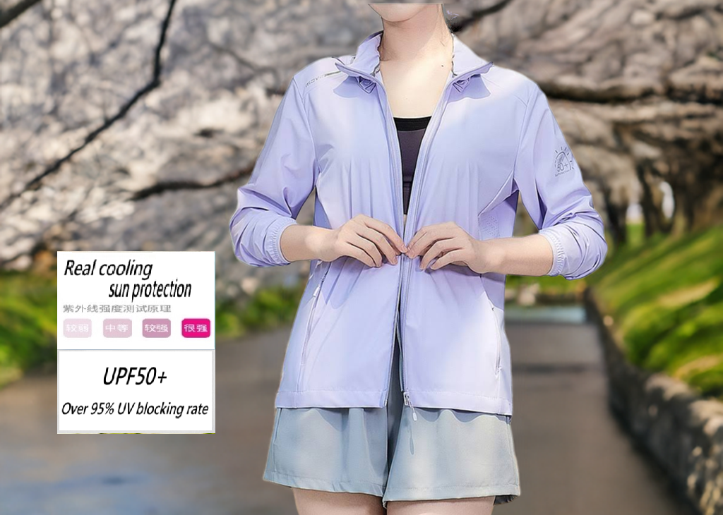 Black spruce-Women's UPF50+ Sun protection UV Ice silk cooling Silky hooded jacket黑雲杉-UPF50+防曬UV涼感迷彩連帽外套女