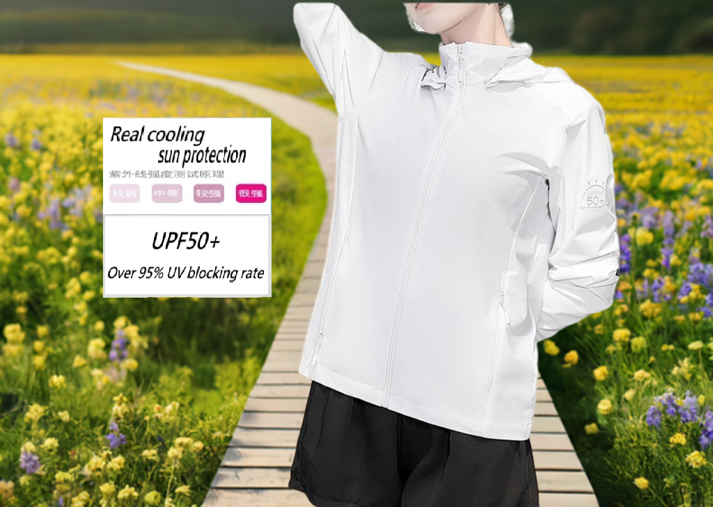 Black spruce-Women's UPF50+ Sun protection UV Ice silk cooling Silky hooded jacket黑雲杉-UPF50+防曬UV涼感迷彩連帽外套女
