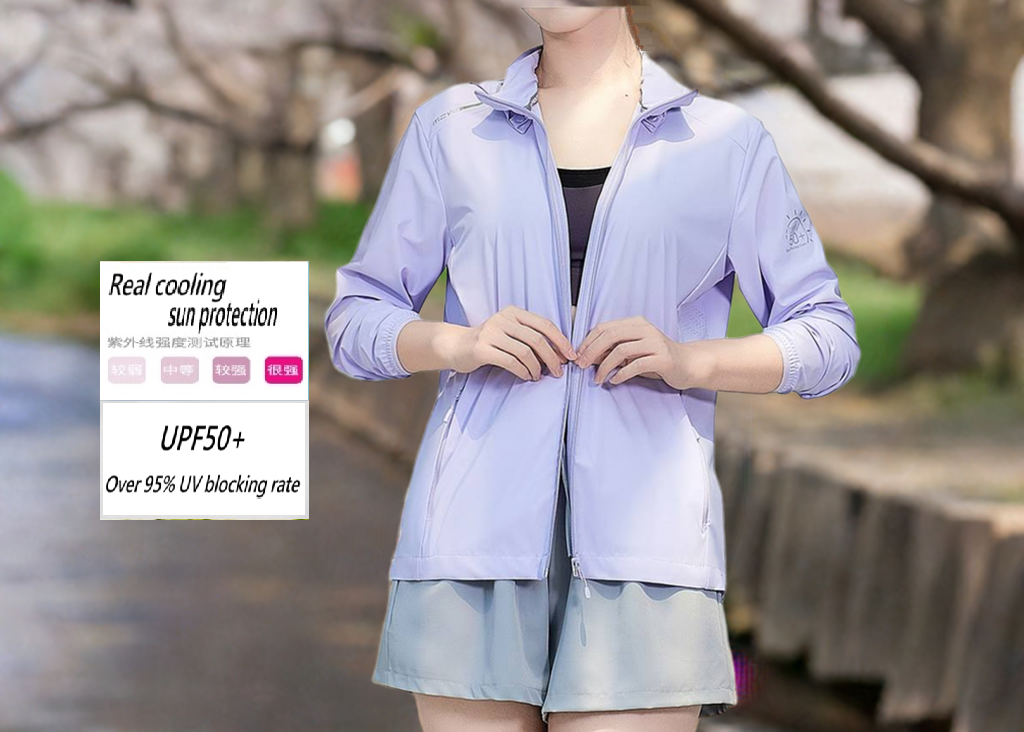 Black spruce-Women's UPF50+ Sun protection UV Ice silk cooling Silky hooded jacket黑雲杉-UPF50+防曬UV涼感迷彩連帽外套女