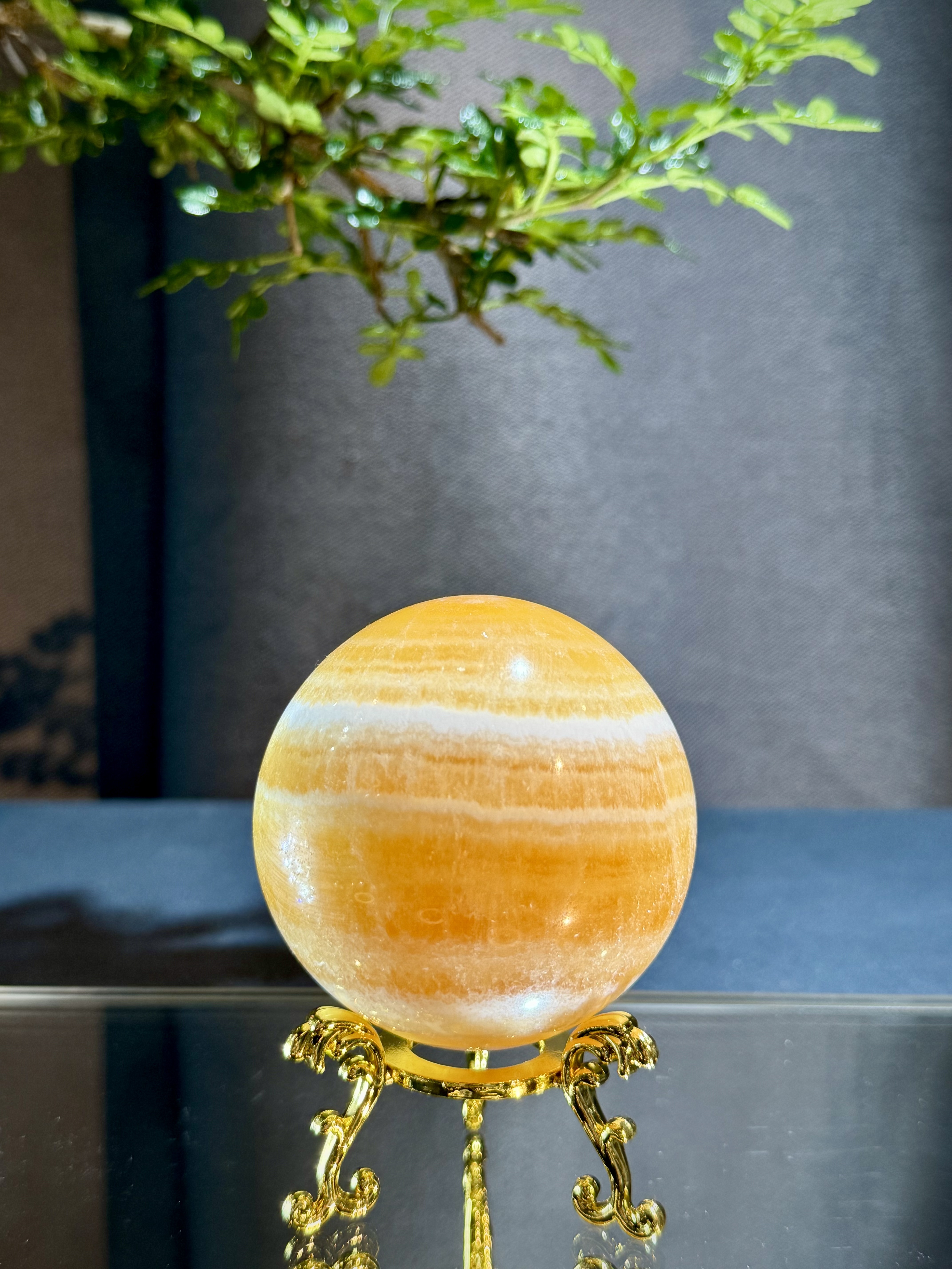 千層方解石波波擺件 8316