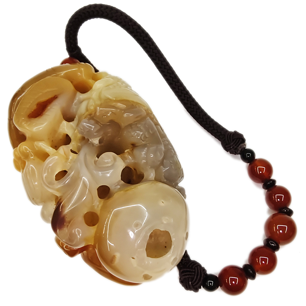 貔貅極品玉髓巧雕掛飾擺件【十方】131948