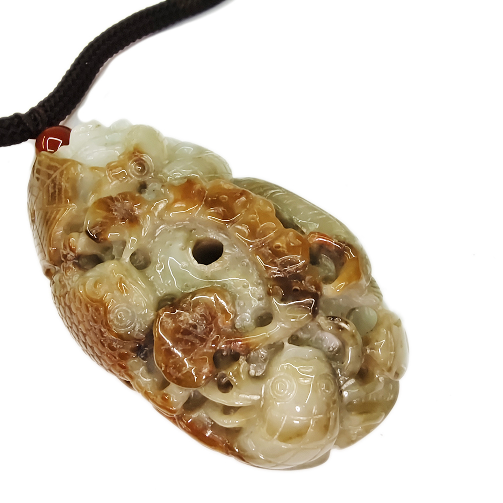 五福臨門{緬甸玉}紅翡三彩大把件【十方】135505