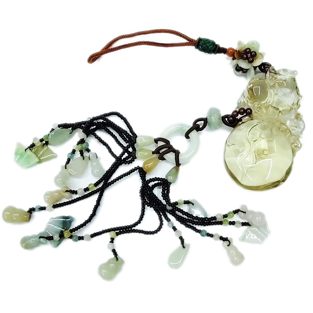 招財貔貅{天然檸檬黃水晶}&玉掛飾【十方】120832