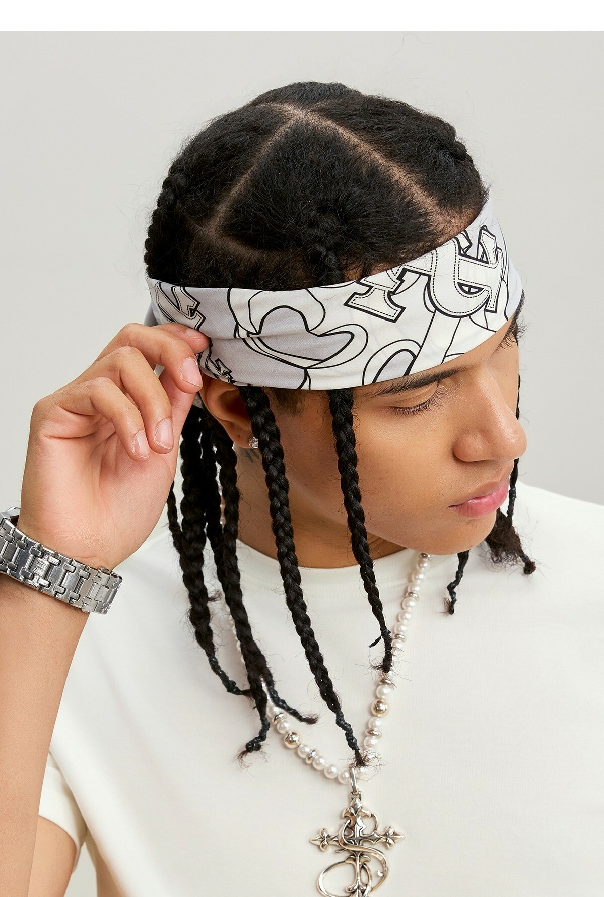 STK SmallTownKid 巴洛克十字 頭巾