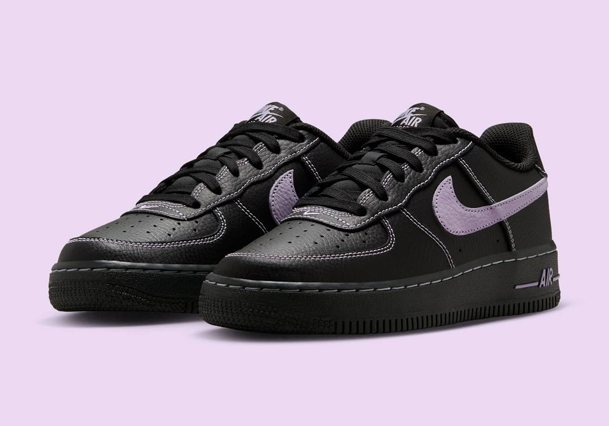 【預訂】NIKE AIR FORCE 1 LV 8 全黑明線紫-GS