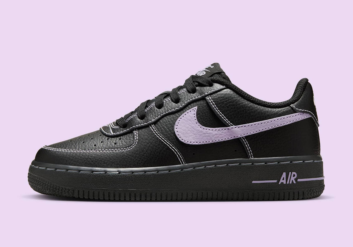 【預訂】NIKE AIR FORCE 1 LV 8 全黑明線紫-GS