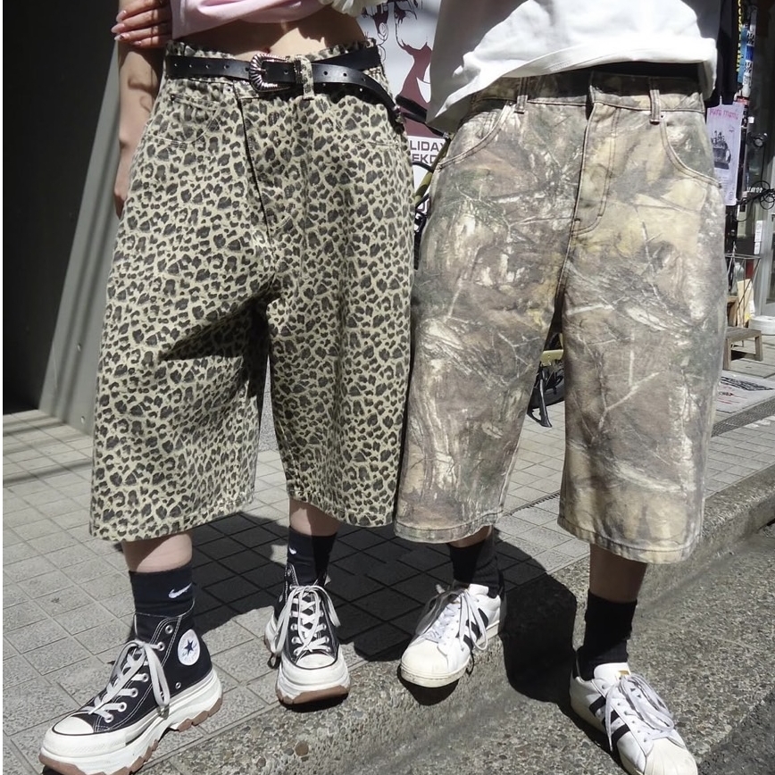 9090 King Logo Assort Buggy Jorts 皇冠標誌 膝下 牛仔短褲 NN1944