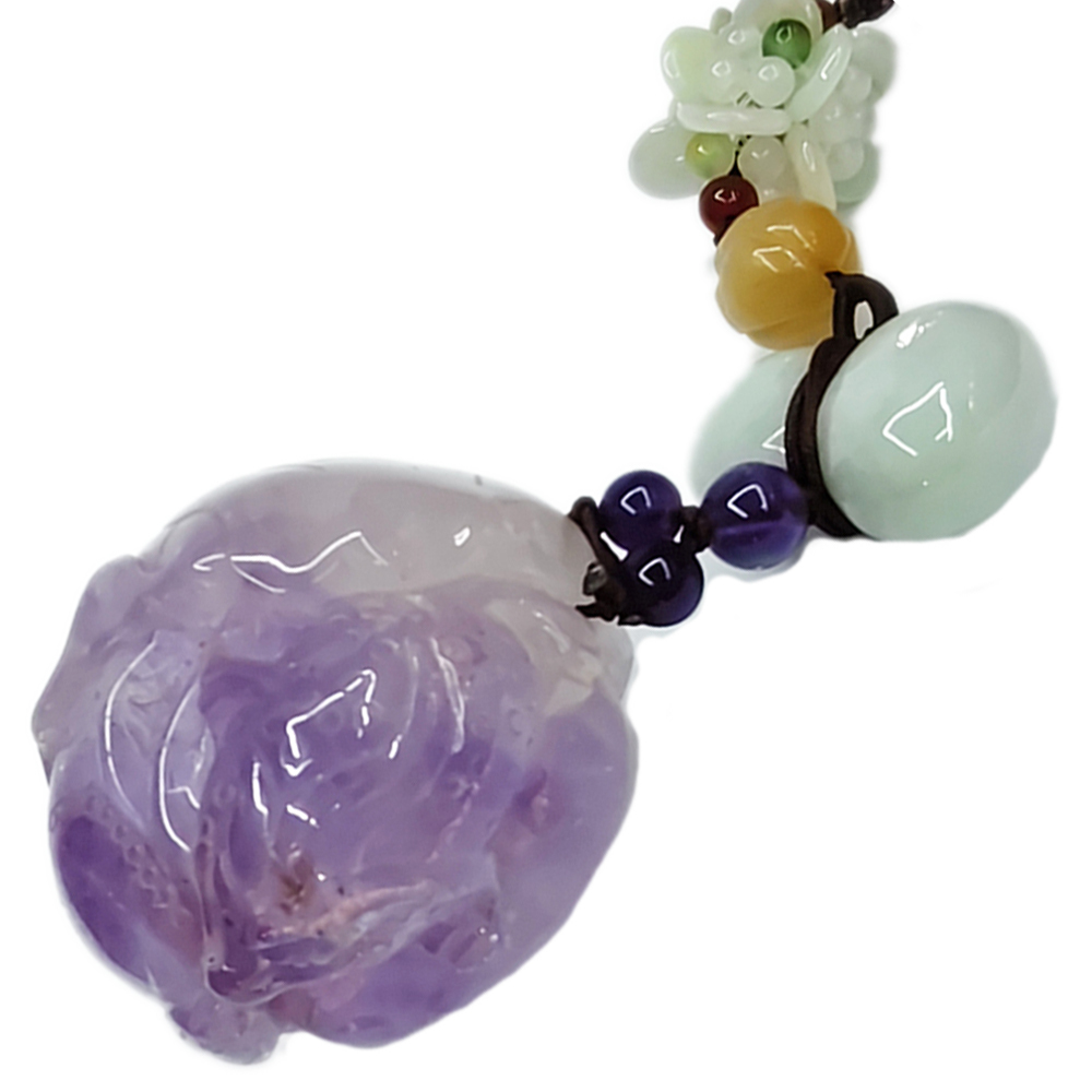 招財貔貅{紫水晶}&玉葫蘆掛飾【十方】120970