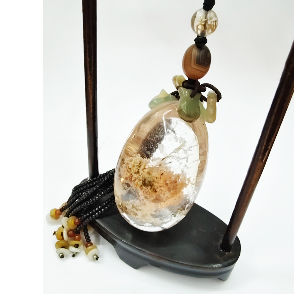 異象水晶{天然水晶}&玉吊飾【十方】133942