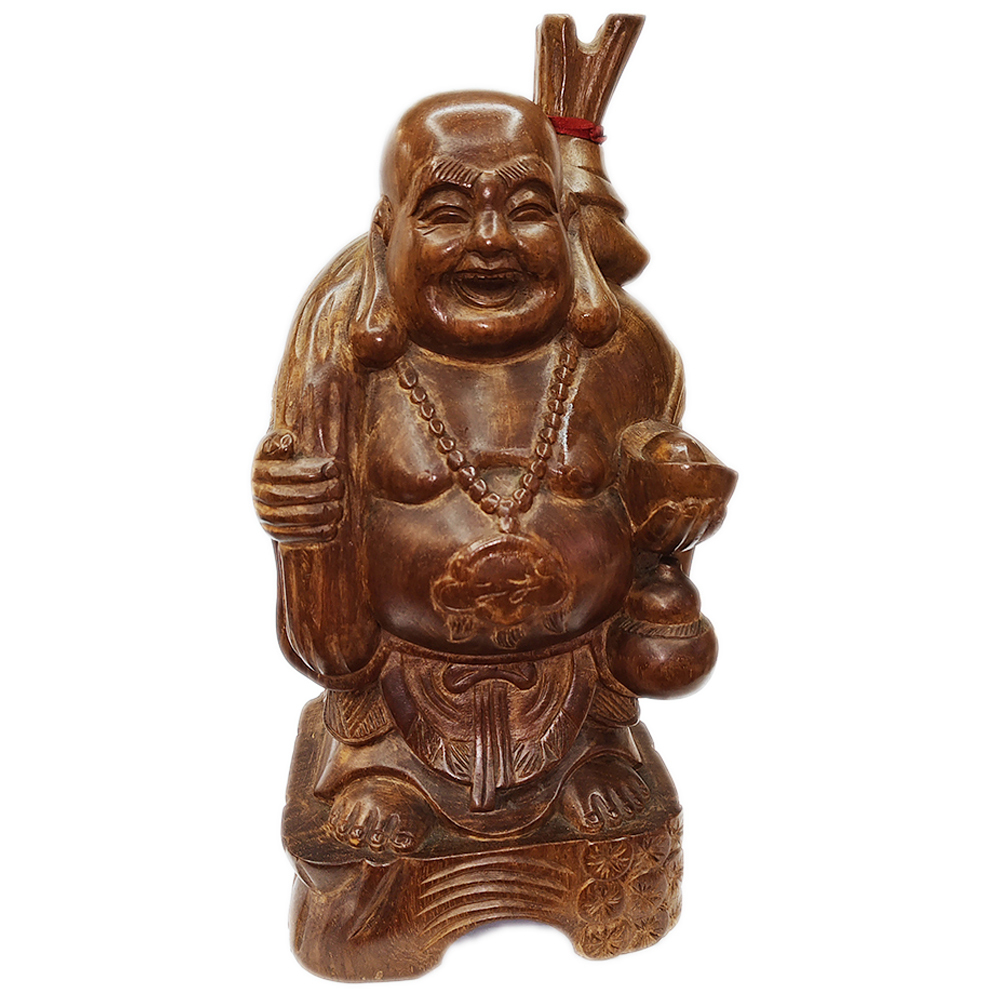 彌勒佛 財神爺 花梨木精雕 30公分【十方】142692