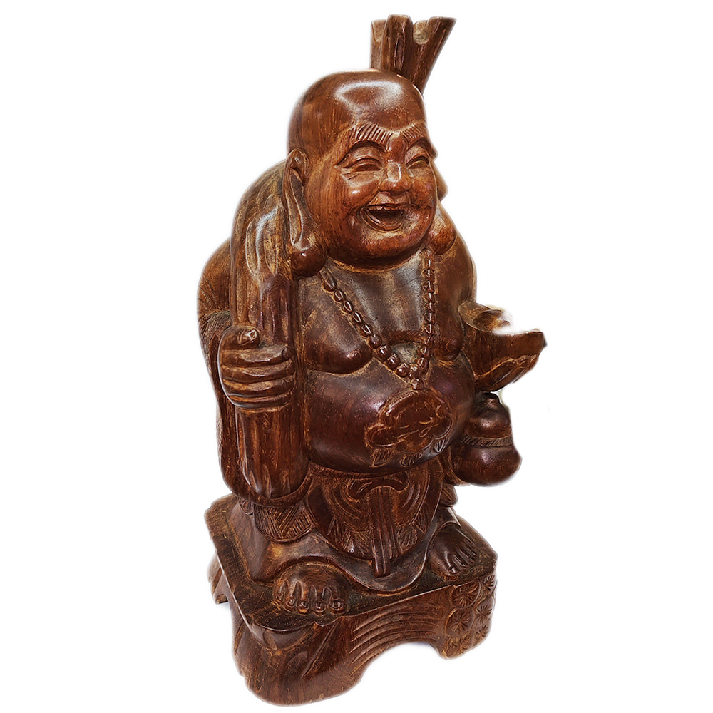 彌勒佛 財神爺 花梨木精雕 30公分【十方】142692