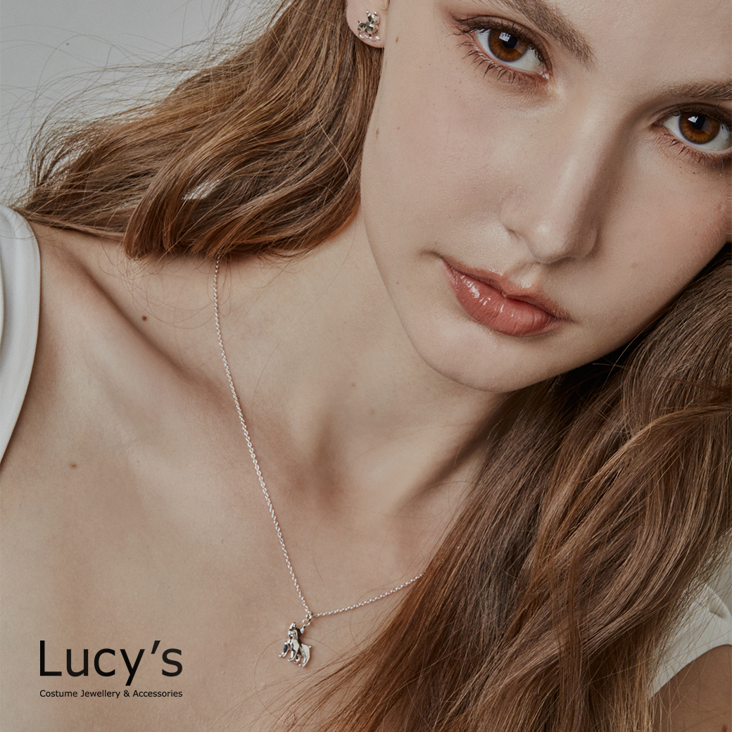 純銀摺紙系列｜法鬥犬 耳環/項鍊 (118378/118381)