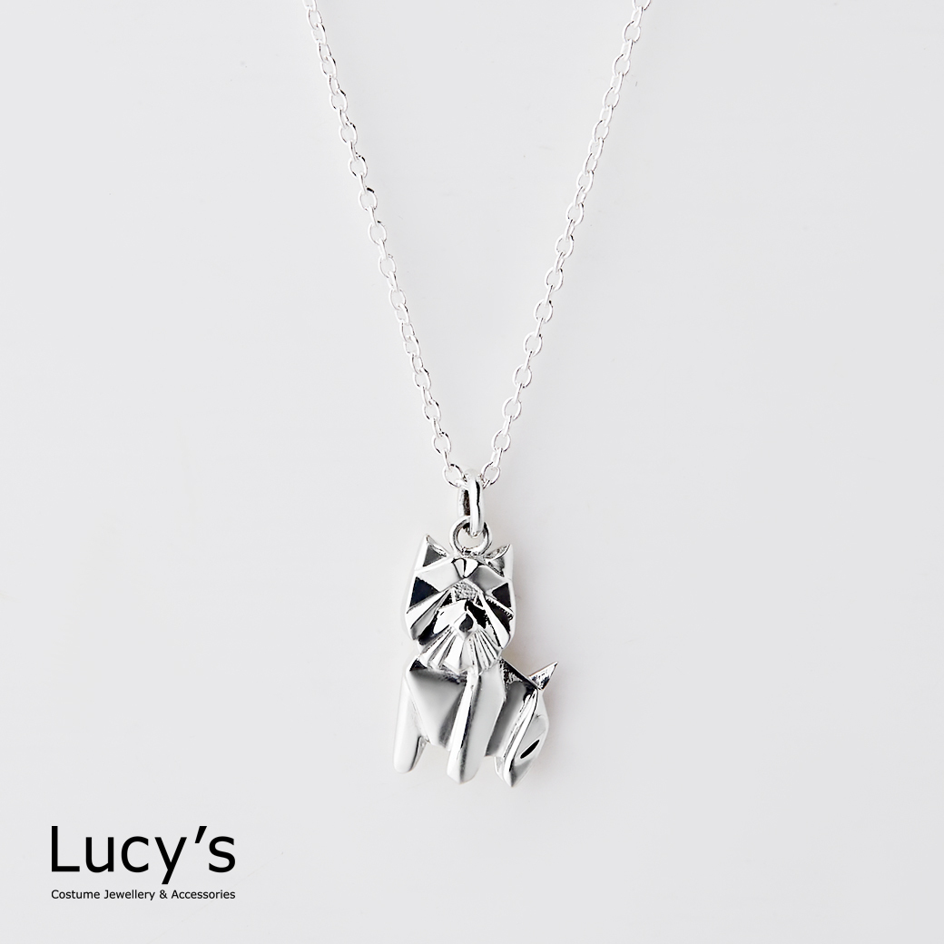 Lucy's-純銀摺紙系列｜西高地白㹴犬耳環/項鍊(118380/118386)