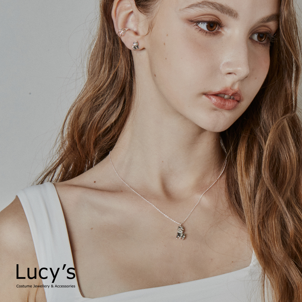 Lucy's-純銀摺紙系列｜西高地白㹴犬耳環/項鍊(118380/118386)