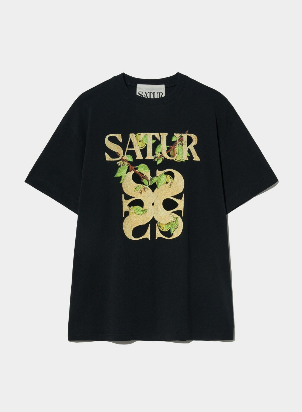 [男女共用]★SATUR★Apero Leaf Graphic T-Shirt★半袖Tシャツ SATUR] Apero Leaf Graphic T-Shirt