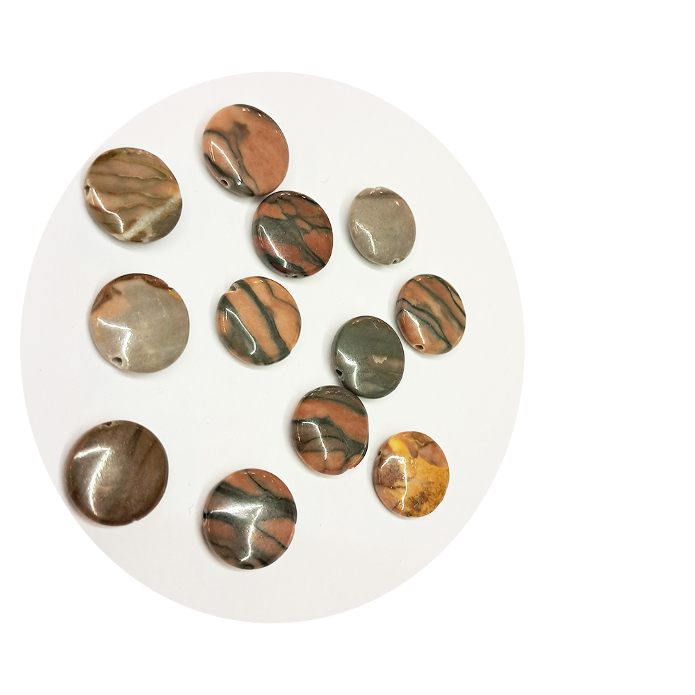 風景石圓扁珠【十方】141617