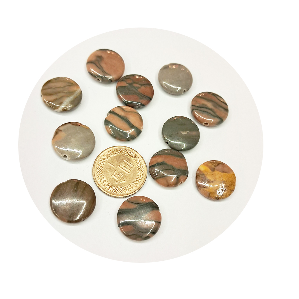 風景石圓扁珠【十方】141617