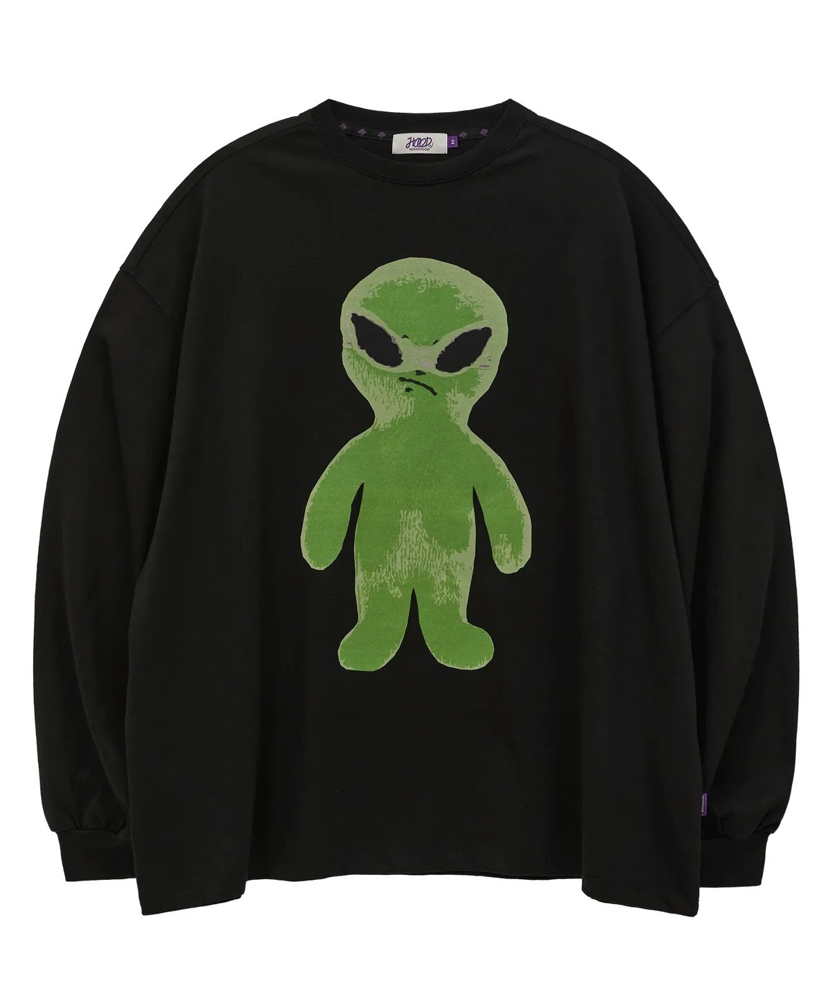 HOODHOOD Alien Graphic Oversized Long-Sleeve
