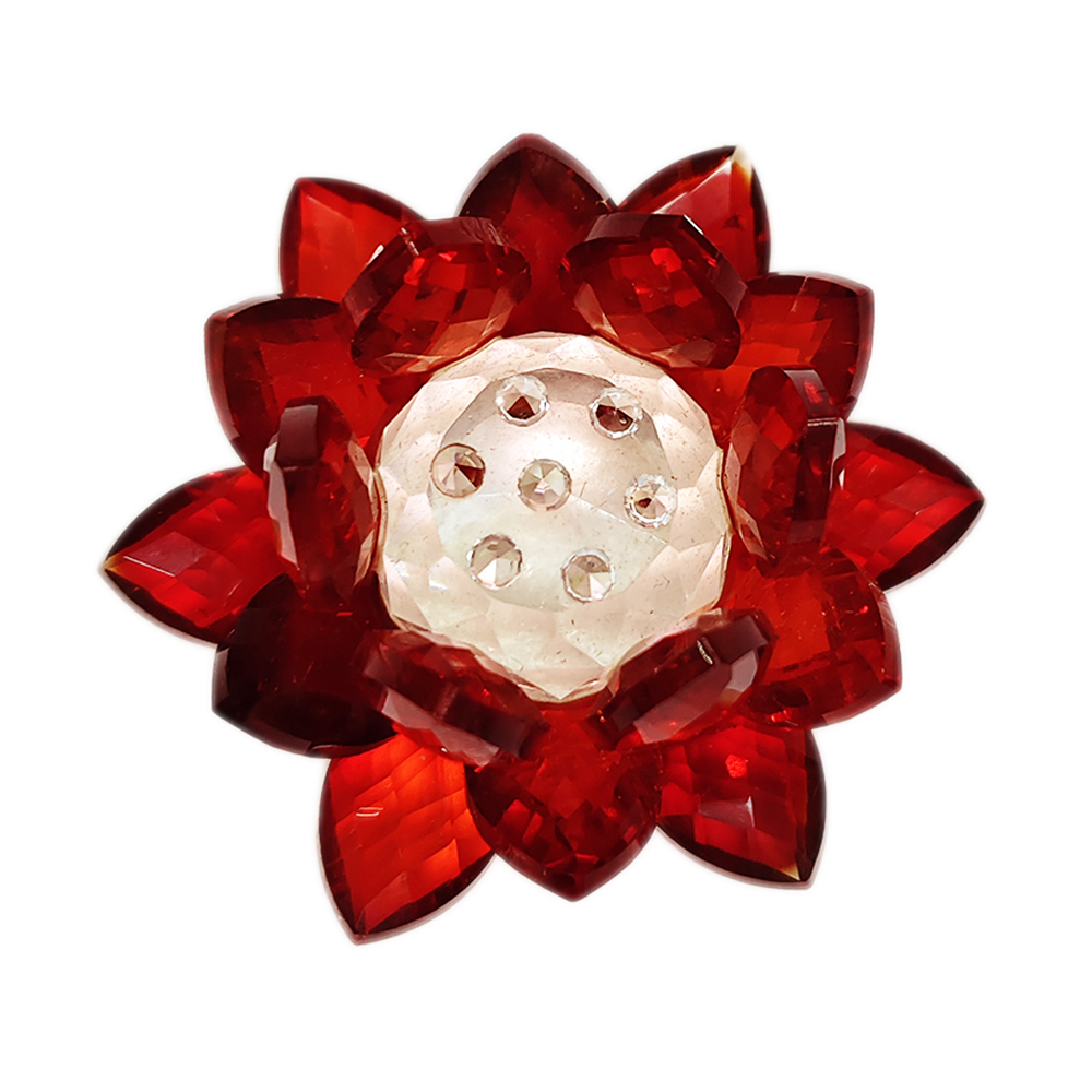 迷你水晶蓮花紅1朵【十方】150216