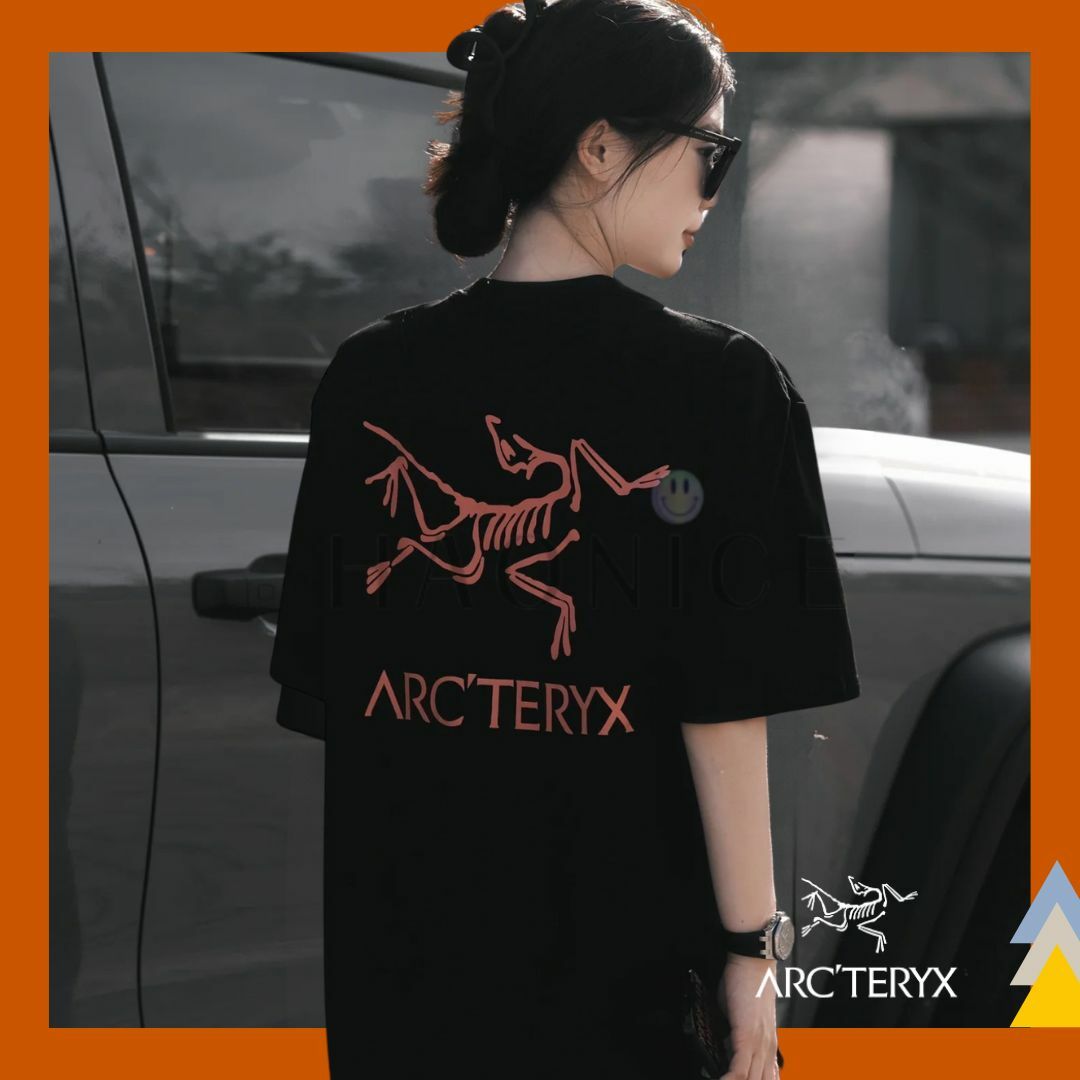 【HAO NICE 】加拿大🇨🇦品牌 上海經銷商ARCTERYX 始祖鳥 25SS 春夏新款 經典粉色小鳥大LOGO 素色百搭短T🔥