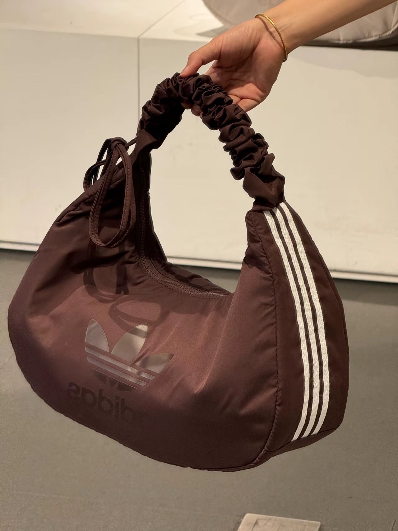 Adidas Originals  Bag 三葉草 雲朵包 美拉德 暗紫色 尼龍材質