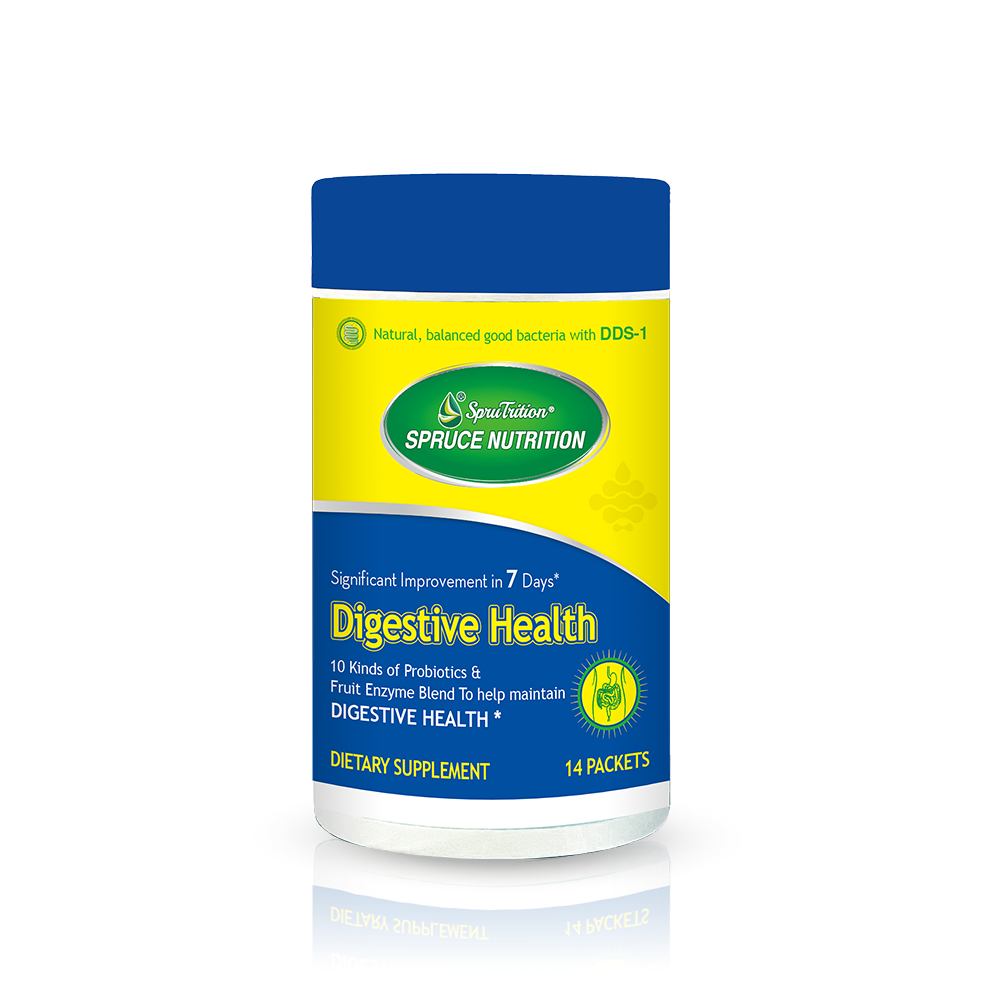 【 Spruce Nutrition 】10 重益生菌 + 水果酵素 + 草本配方 強效綜合益生菌（全新配方）7天有效改善健康｜Digestive Health NEW FORMULA｜14 包裝（美國原裝行貨）美國雲杉SPRUCE