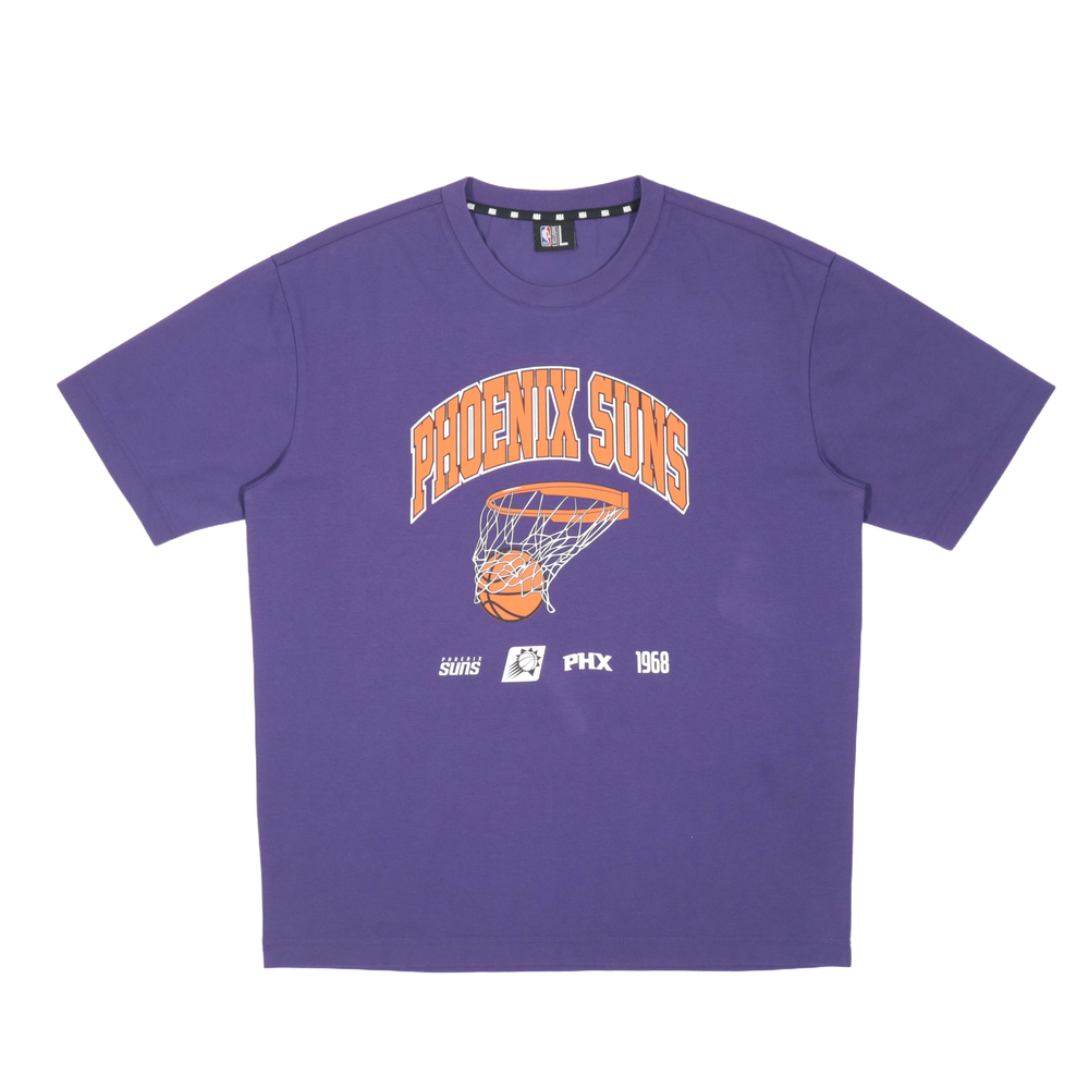 【NBA】中性落肩籃球印花T_PHX-中紫